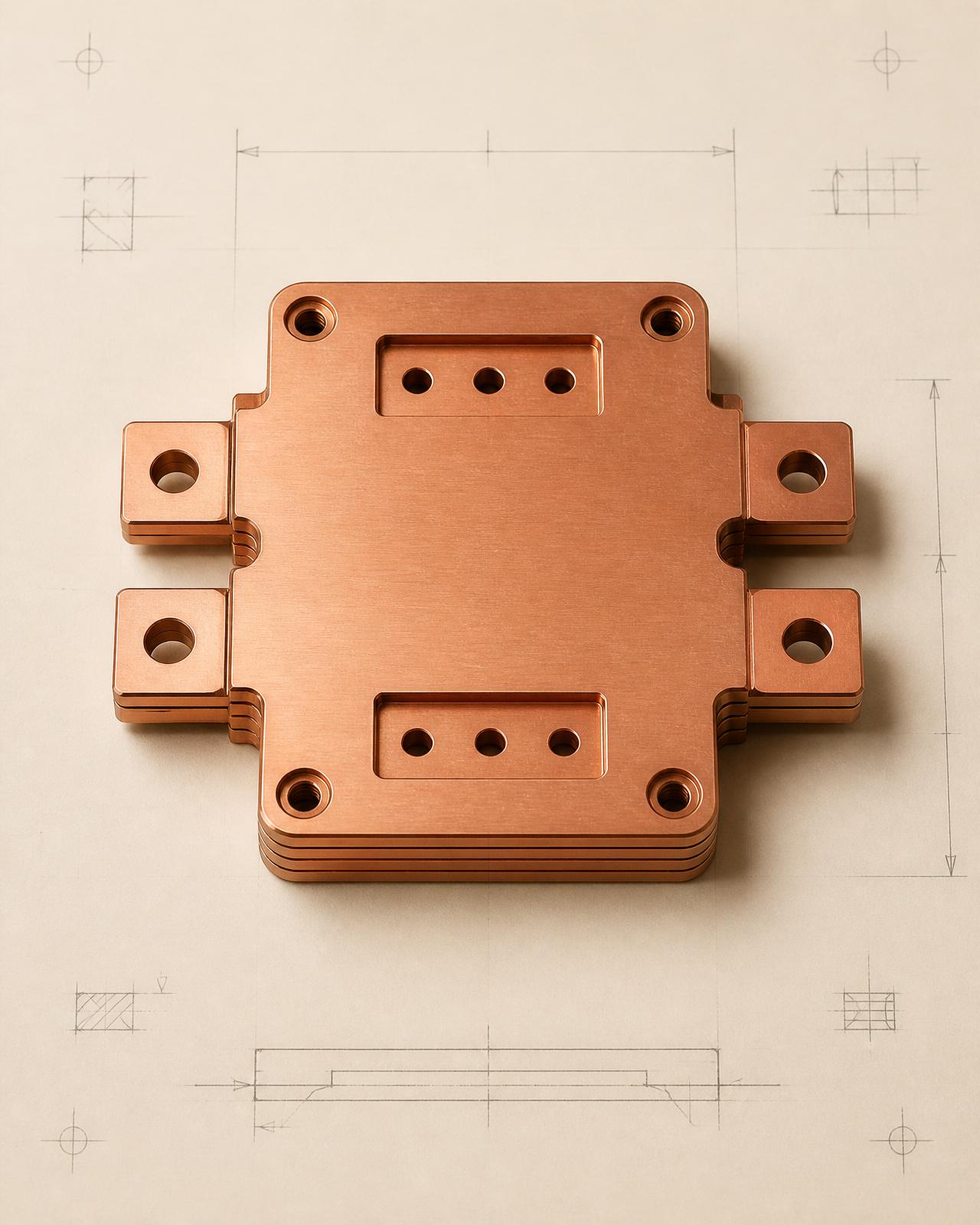 Laminated copper power module